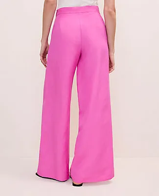 Ann Taylor The Statement Palazzo Pant in Linen Blend sold by Ann Taylor product image thumbnail 3