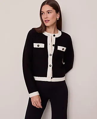 Ann Taylor Textured Sweater Jacket sold by Ann Taylor