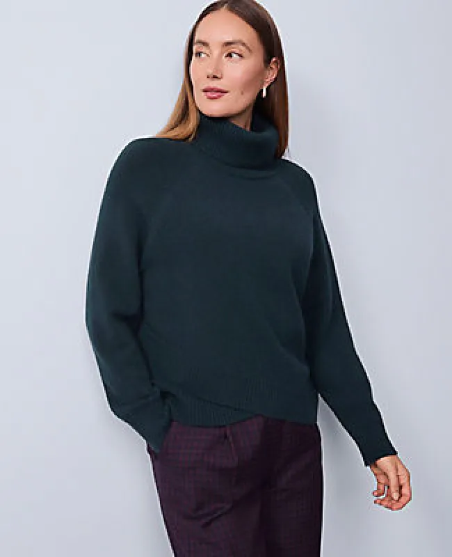 Ann Taylor Crossover Turtleneck Sweater made by Ann Taylor