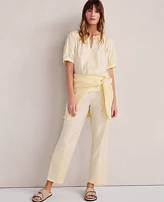 Ann Taylor Haven Well Within Organic Cotton Twill Split Neck Top sold by Ann Taylor product image thumbnail 3