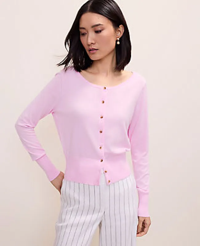 Ann Taylor Petite Crew Neck Cardigan made by Ann Taylor