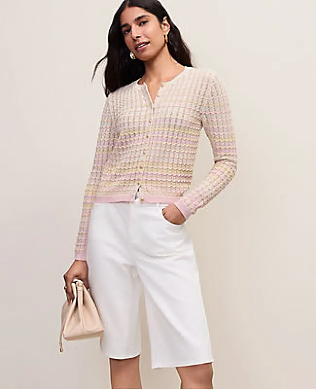 Ann Taylor Petite Crochet Cardigan in Ombré made by Ann Taylor