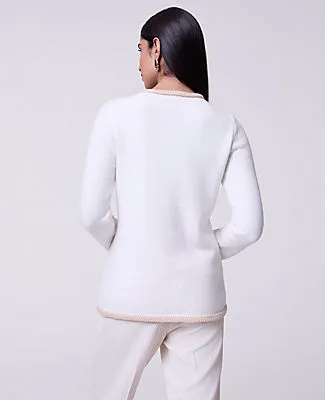 Ann Taylor Textured Trim Sweater Jacket sold by Ann Taylor product image thumbnail 2