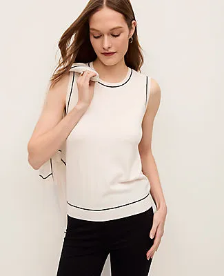 Ann Taylor Tipped Sweater Shell Top sold by Ann Taylor