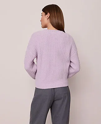 Ann Taylor Weekend Collection Popcorn-Stitch Cable Sweater sold by Ann Taylor product image thumbnail 3