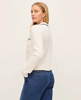 Ann Taylor Ribbed Sweater Jacket sold by Ann Taylor product image thumbnail 2