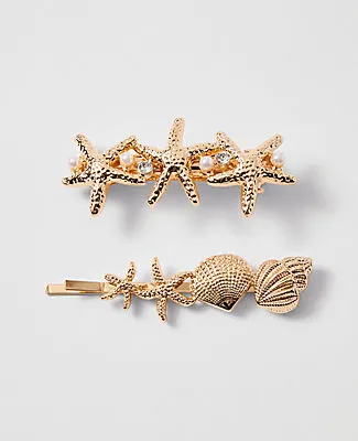 Ann Taylor Weekend Shell Hair Clip Set sold by Ann Taylor