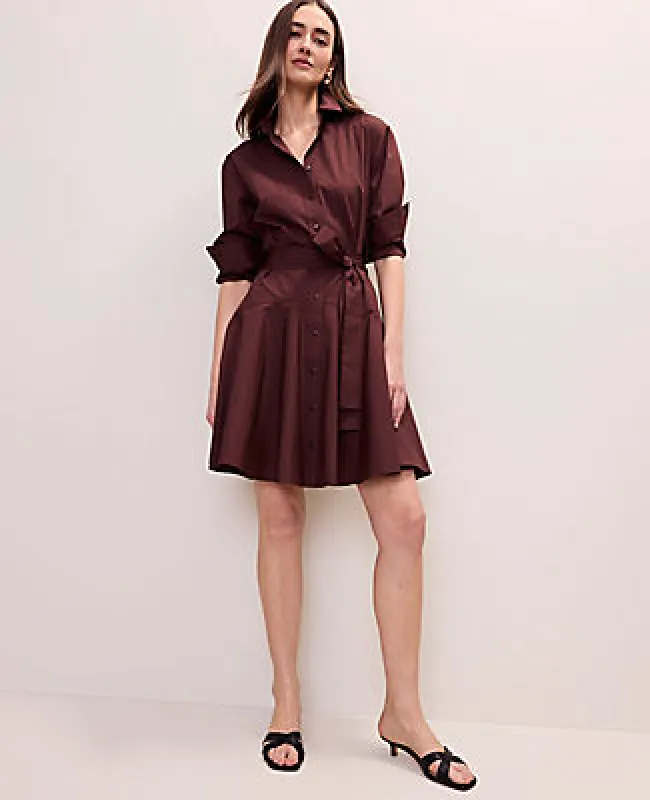 Ann Taylor Belted Collared Shirtdress made by Ann Taylor