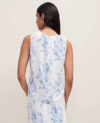 Ann Taylor Floral Shirred Tank Top sold by Ann Taylor product image thumbnail 2