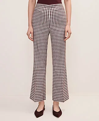 Ann Taylor The Gingham Side Zip Flare Pant — Curvy Fit sold by Ann Taylor