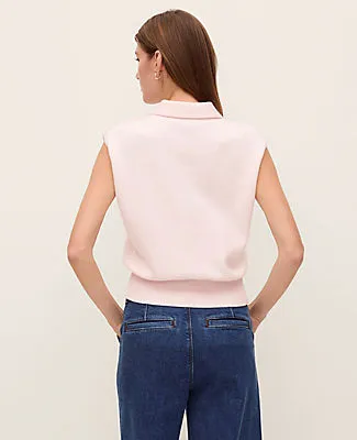 Ann Taylor Weekend Collared Sweater Vest sold by Ann Taylor product image thumbnail 2