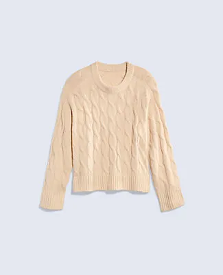 Ann Taylor Cable Crew Neck Sweater sold by Ann Taylor product image thumbnail 4