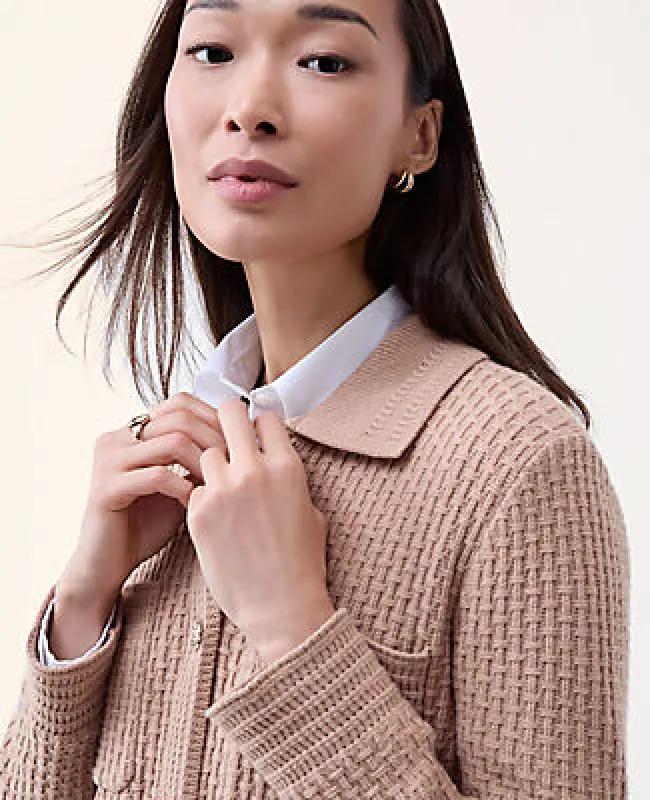 Ann Taylor Textured Stitch Sweater Jacket made by Ann Taylor