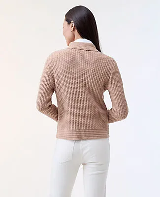 Ann Taylor Textured Stitch Sweater Jacket sold by Ann Taylor product image thumbnail 2