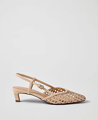 Ann Taylor Woven Slingback Pump sold by Ann Taylor