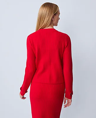 Ann Taylor Ribbed Sweater Jacket sold by Ann Taylor product image thumbnail 2