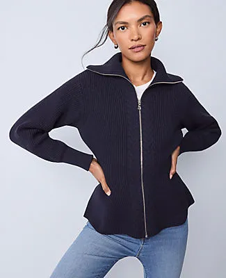 Ann Taylor Weekend Cable Sweater Jacket sold by Ann Taylor