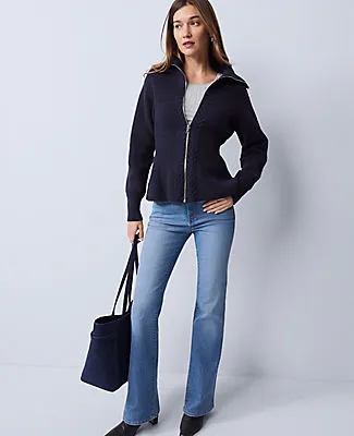 Ann Taylor Weekend Cable Sweater Jacket sold by Ann Taylor product image thumbnail 3