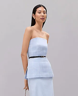 Ann Taylor Windowpane Strapless Top sold by Ann Taylor product image thumbnail 4