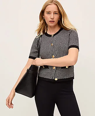 Ann Taylor Geo Stitch Cardigan sold by Ann Taylor