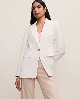 Ann Taylor The Fitted Long Blazer in Fluid Crepe sold by Ann Taylor product image thumbnail 2