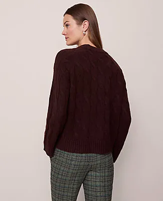 Ann Taylor Cable Crew Neck Sweater sold by Ann Taylor product image thumbnail 2
