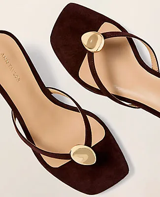 Ann Taylor Suede Kitten Heel Sandal sold by Ann Taylor product image thumbnail 2