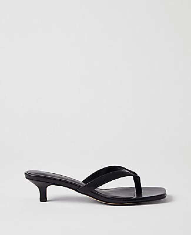 Ann Taylor Leather Kitten Heel Sandal made by Ann Taylor