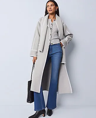 Ann Taylor Petite Weekend Wrap Scarf Coat sold by Ann Taylor product image thumbnail 3