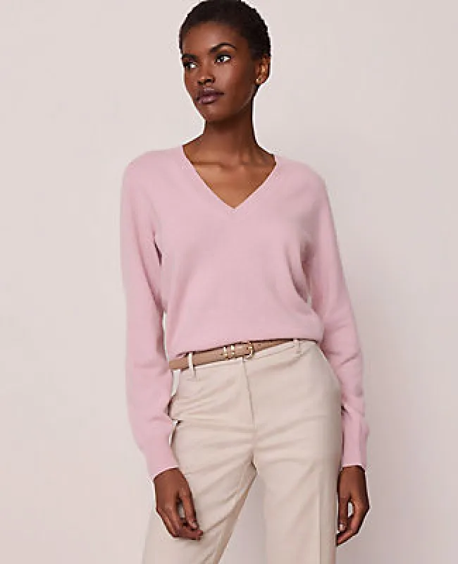 Ann Taylor Cashmere V-Neck Sweater made by Ann Taylor