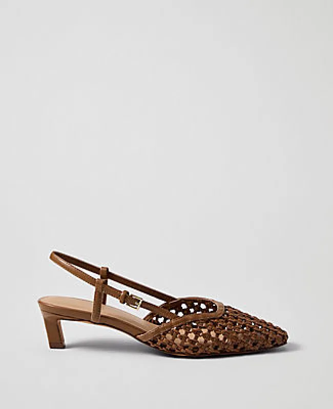Ann Taylor Woven Slingback Pump made by Ann Taylor
