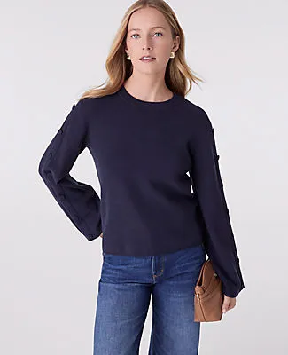 Ann Taylor Button Ribbed Sweater sold by Ann Taylor