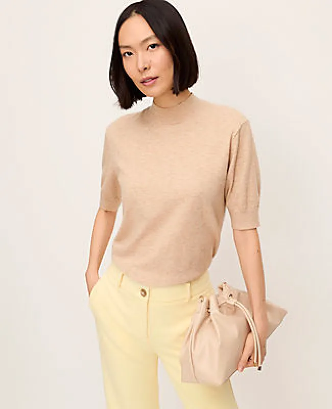 Ann Taylor Mock Neck Sweater Tee made by Ann Taylor
