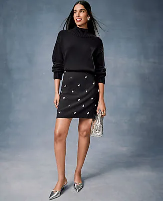 Ann Taylor Ribbed Mock Neck Sweater sold by Ann Taylor product image thumbnail 2