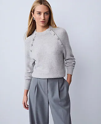 Ann Taylor Embellished Mock Neck Sweater sold by Ann Taylor