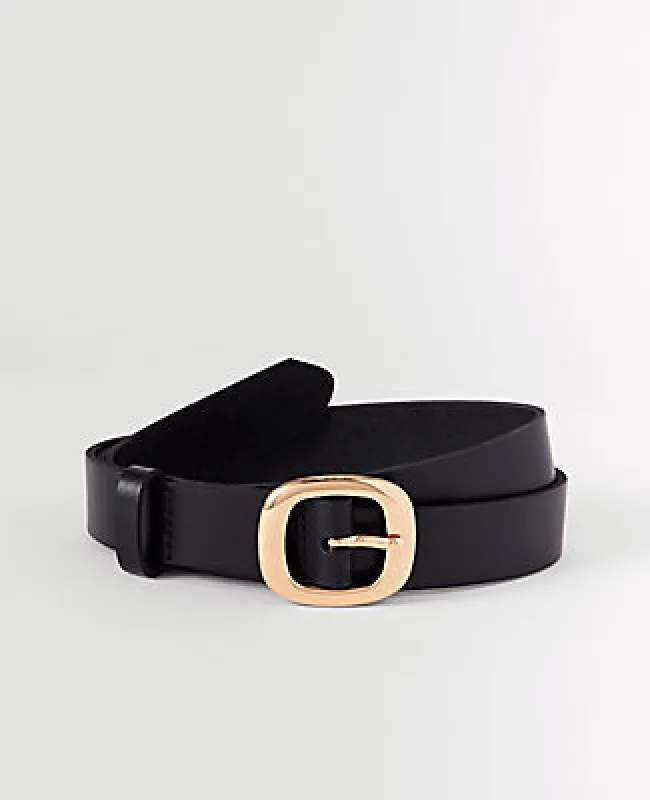 Ann Taylor Leather Square Buckle Belt made by Ann Taylor