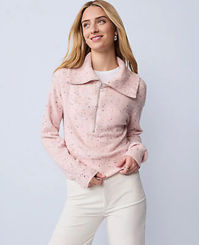 Ann Taylor Weekend Collection Half-Zip Sweater made by Ann Taylor