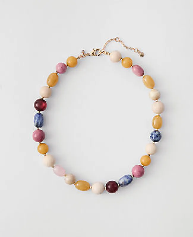 Ann Taylor Mixed Stone Statement Necklace made by Ann Taylor