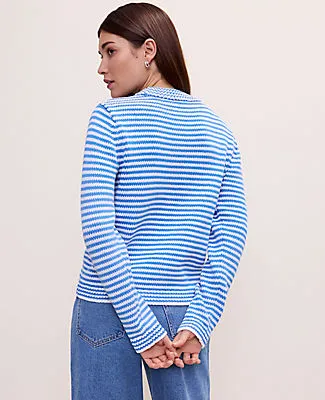 Ann Taylor Weekend Striped Crew Neck Sweater sold by Ann Taylor product image thumbnail 2