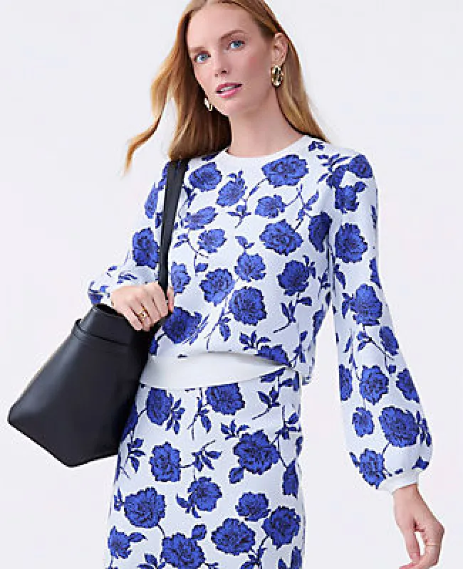 Ann Taylor Floral Raglan Sweater made by Ann Taylor