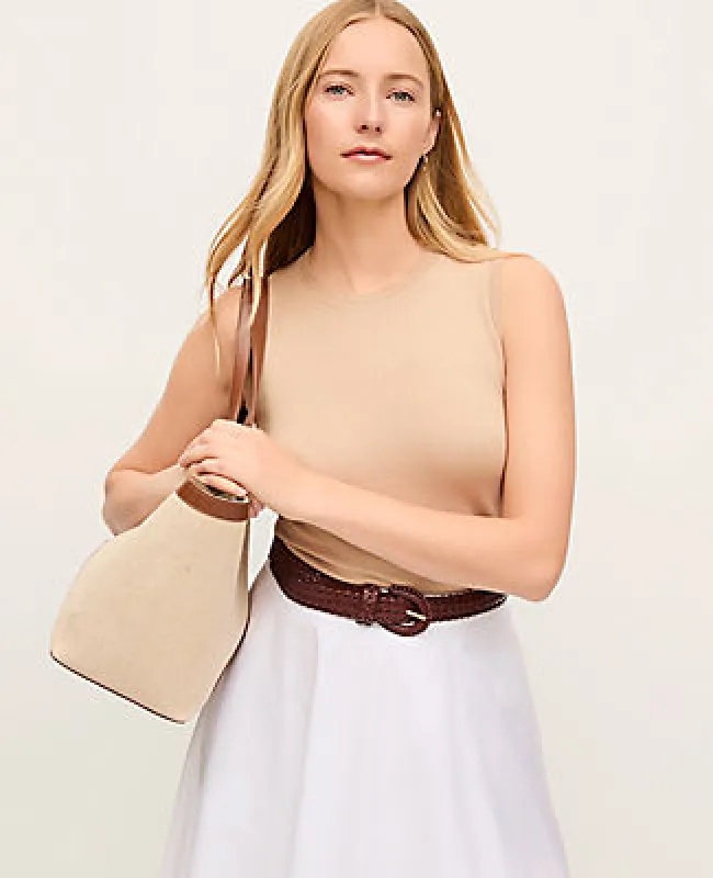 Ann Taylor Pointelle Trim Sweater Shell Top made by Ann Taylor