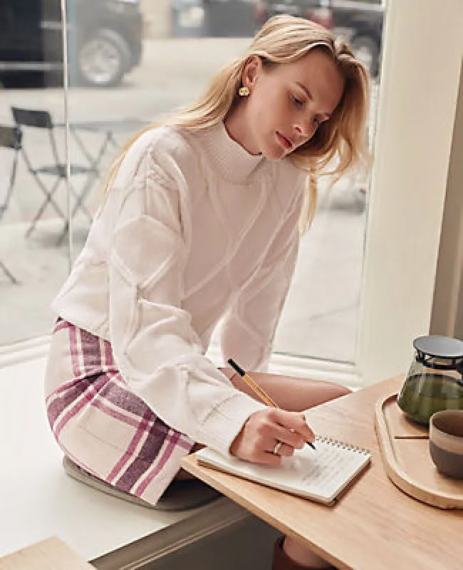 Ann Taylor Weekend Collection Cable Sweater made by Ann Taylor