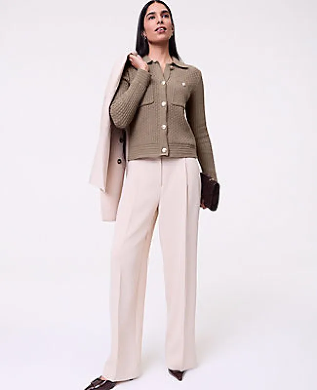 Ann Taylor Textured Stitch Sweater Jacket made by Ann Taylor