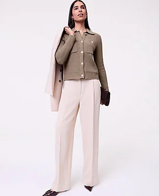 Ann Taylor Textured Stitch Sweater Jacket sold by Ann Taylor