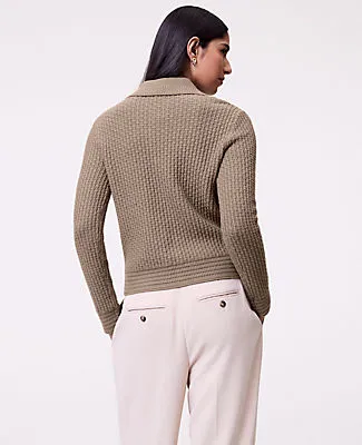 Ann Taylor Textured Stitch Sweater Jacket sold by Ann Taylor product image thumbnail 2