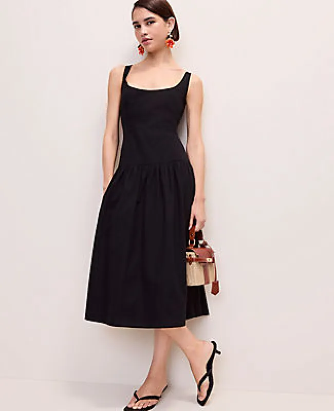 Ann Taylor Drop Waist Flare Midi Dress made by Ann Taylor