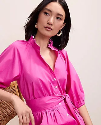 Ann Taylor Ruffle Collar Mini Dress sold by Ann Taylor product image thumbnail 3