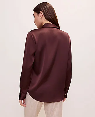 Ann Taylor Satin Essential Shirt sold by Ann Taylor product image thumbnail 2