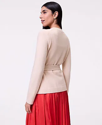 Ann Taylor Belted Crew Neck Cardigan sold by Ann Taylor product image thumbnail 2