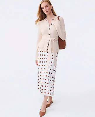 Ann Taylor Belted Crew Neck Cardigan sold by Ann Taylor product image thumbnail 3